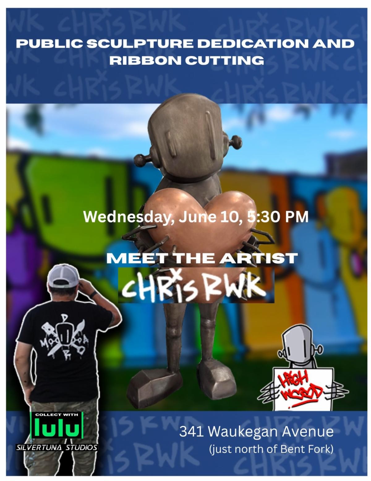 Ribbon Cutting and Sculpture Dedication in Highwood